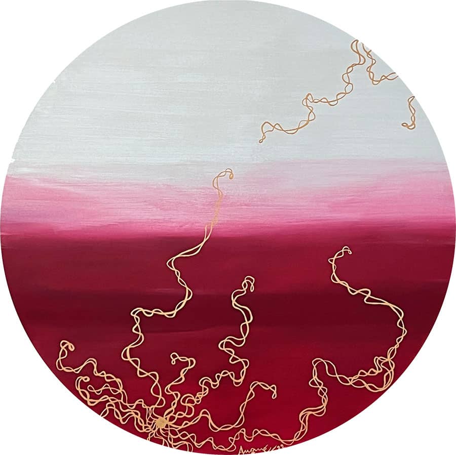 Work of the modern art artist Sierra Nevada santa marta rouge