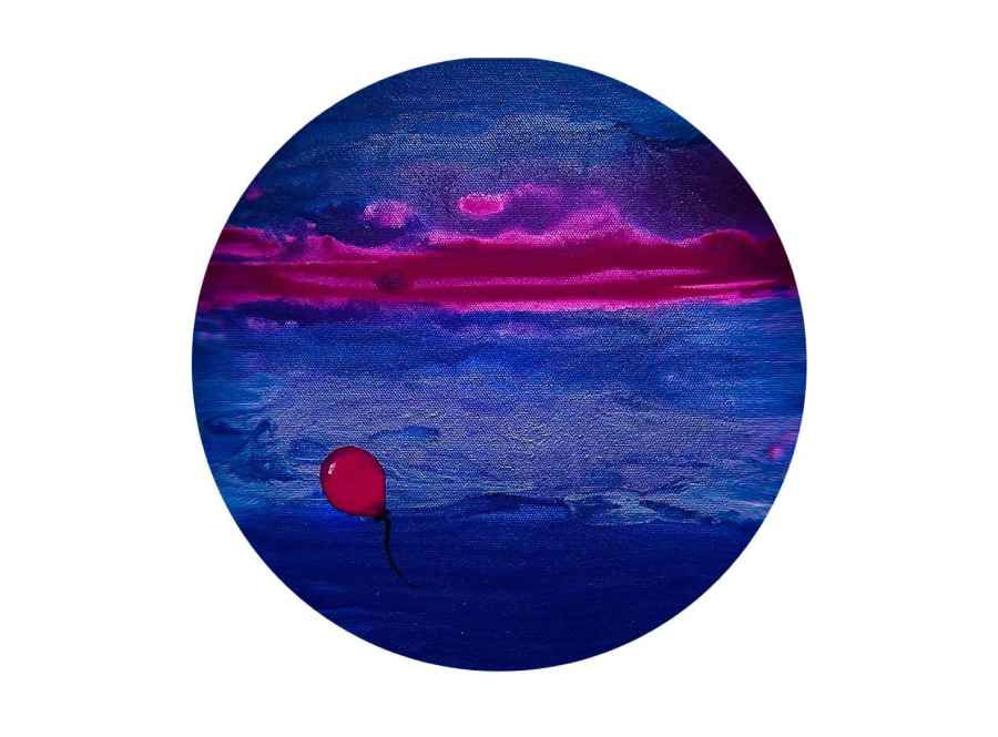 Jupiter by Rosana Auqué, contemporary abstract acrylic painting on canvas, The Eternal Collection