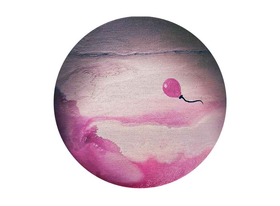 Mars by Rosana Auqué, contemporary abstract acrylic painting on canvas, The Eternal Collection