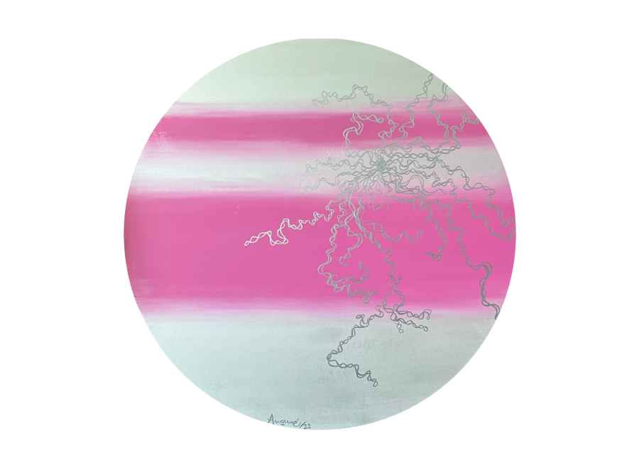 Rose by Rosana Auqué, contemporary abstract acrylic painting on canvas, Connection Collection