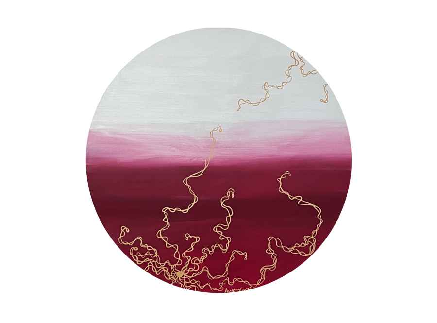 Rouge by Rosana Auqué, contemporary abstract acrylic painting on canvas, Connection Collection