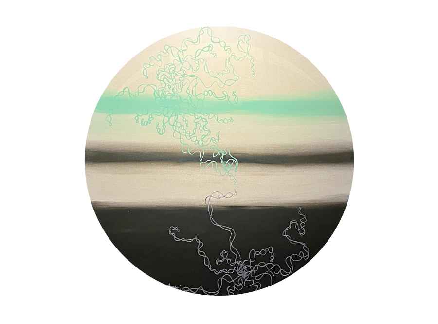 Sanctuary by Rosana Auqué, contemporary abstract acrylic painting on canvas, Connection Collection