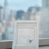 Contemporary art on a Carlyle Hotel napkin by Rosana Auque