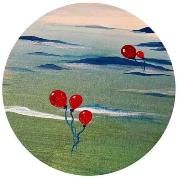 cherry-rosana-auque-fun-collection-color-contrast-playful Cherry by Rosana Auqué from the Fun Collection, exploring color contrast and playful composition through abstract visual rhythm