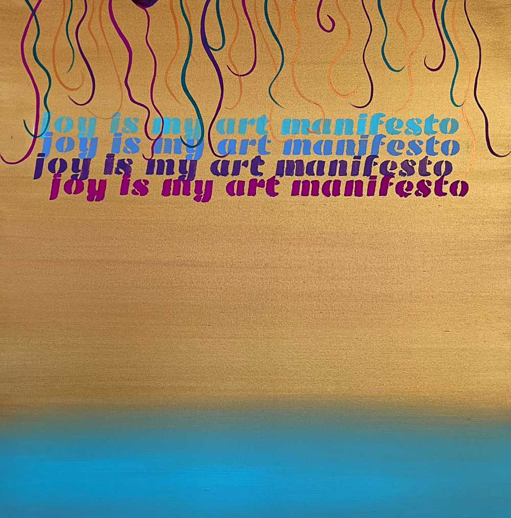 joy-is-my-art-manifesto-rosana-auque-joy-collection-color-movement Joy is My Art Manifesto by Rosana Auqué from the Joy Collection, expressing intensity and presence through vibrant color and dynamic movement