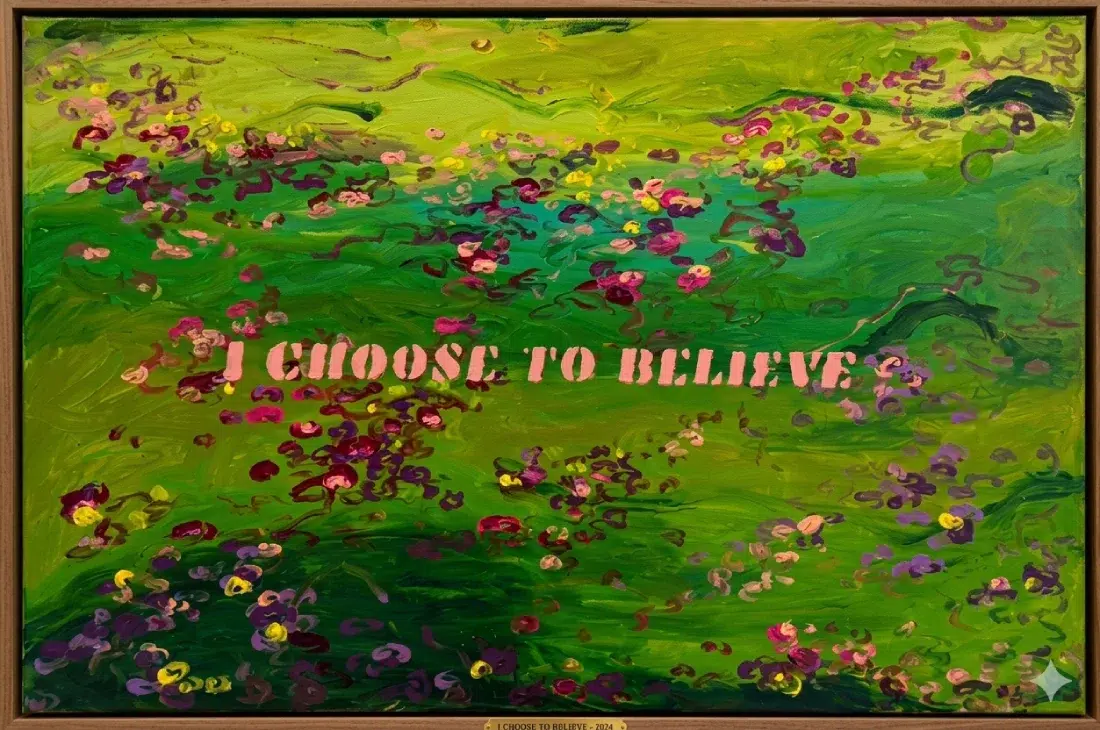 I Choose to Believe painting by Rosana Auqué displayed at Waldorf Astoria New York